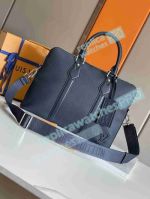 Best Quality Replica L---V Aerogram Pilot Tote Handbag Black Leather